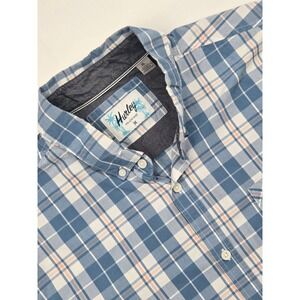 Hurley Mens XL Plaid Short Sleeve Button Down Shirt The Standard Collection
